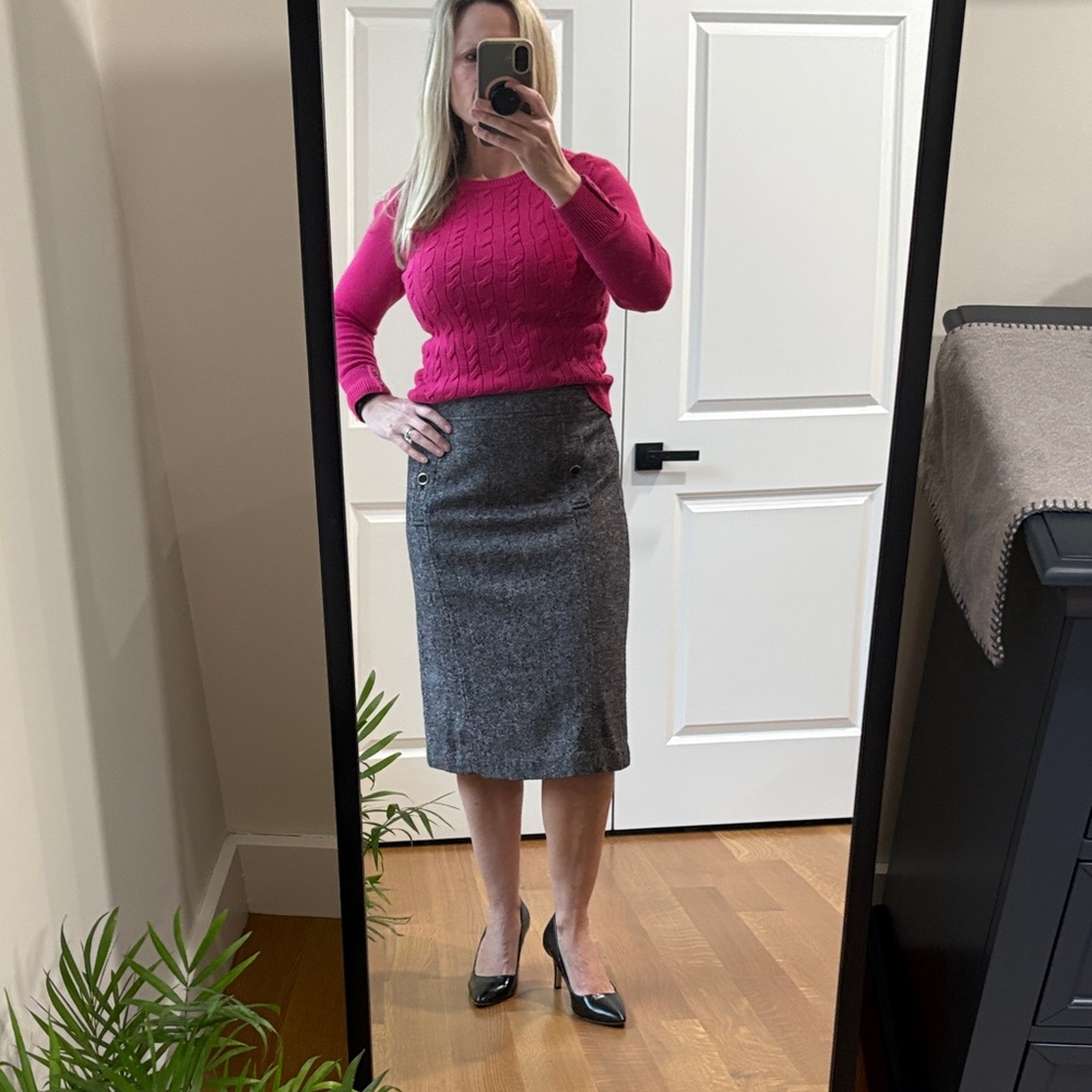 Talbots Gray Pencil Skirt